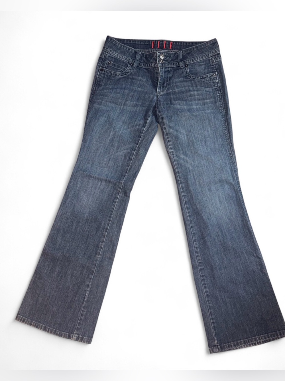 Elle Dark Wash Bootcut Jeans - Blue